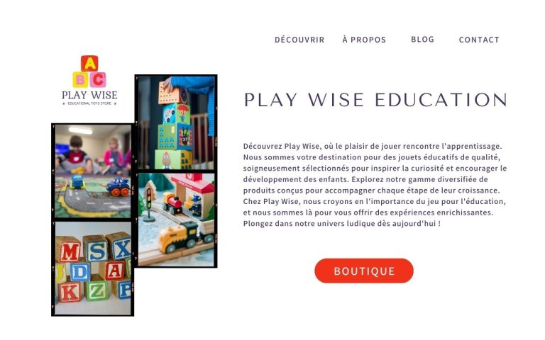 Play Wise - site internet