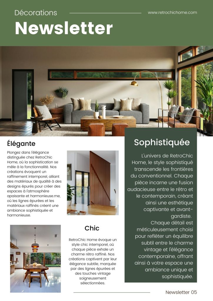 RetroChic Home - Newsletter