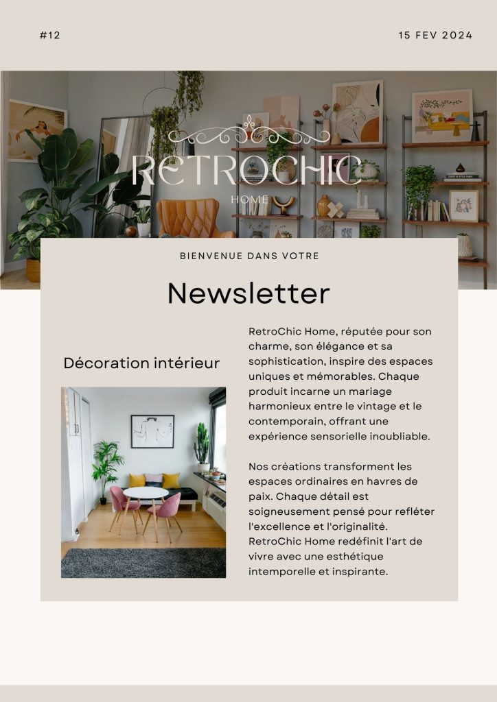 RetroChic Home - Newsletter