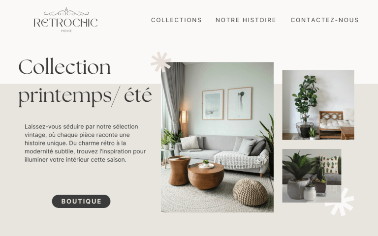 RetroChic Home - Site internet